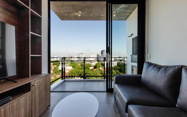 Apartamento de cabaña rústica con cama King 1D009