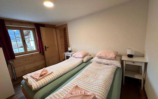 Budget room mountain view ground floor of Chalet Solaria