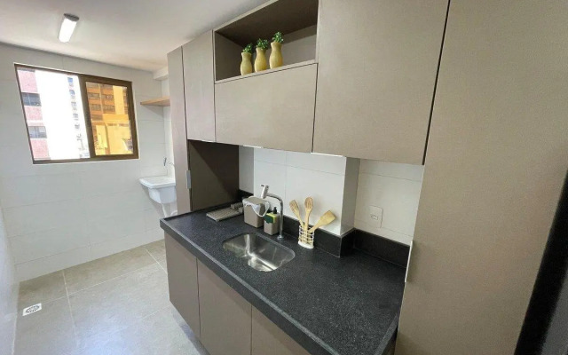 Apartamento de um quarto a beira-mar