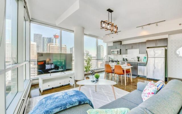 Modern 2BR Apt - DT Calgary w City Views