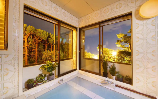 The miracle of blue hot spring