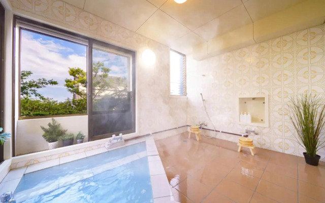 The miracle of blue hot spring