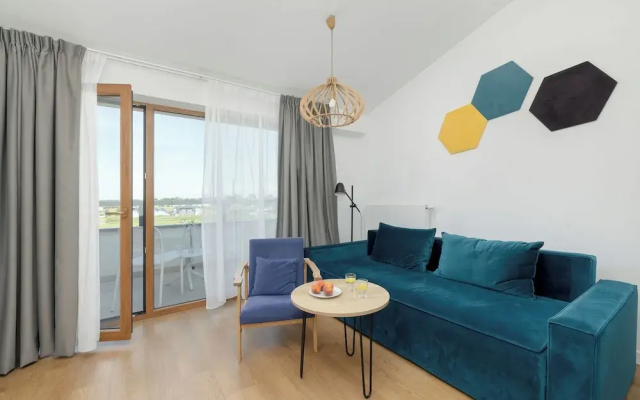 Blue and Yellow Apartment by Renters