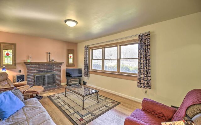 Quaint Creekside Home w/ Spacious Deck & Yard