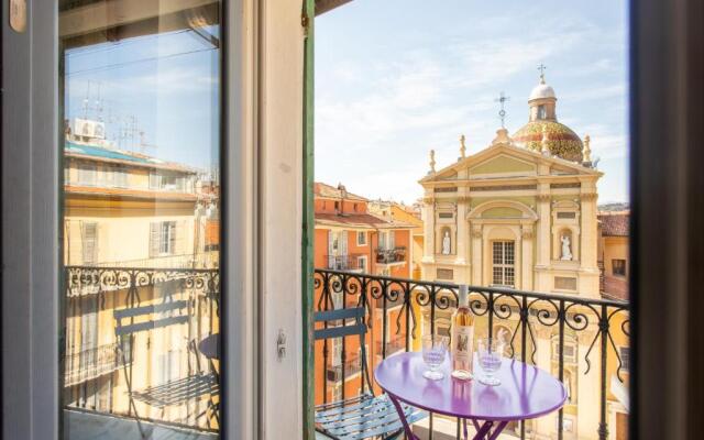 Ross 5- F2, Lumineux, Balcon, Loft, Clim, Vieux-Nice