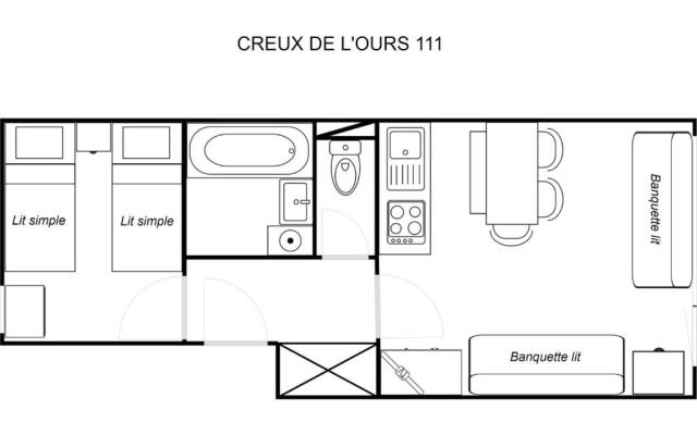 Appartement Méribel, 2 pièces, 4 personnes - FR-1-182-237
