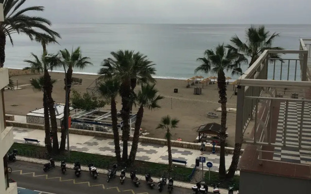 First Line of the Beach in the Center of Malaga