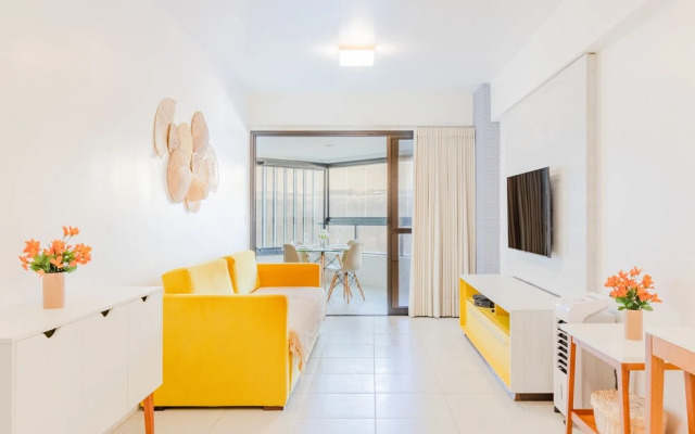 RV05 Excelente Quarto e Sala Pé na Areia