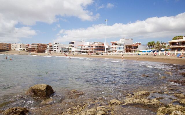 A few meters from a quiet beach