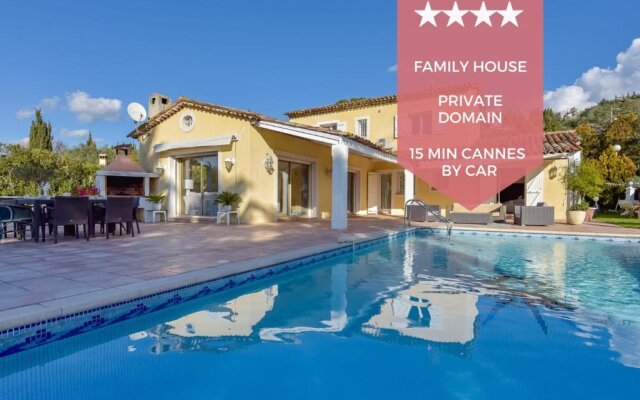 KIKILOUE Villa familiale avec piscine pour 10 à 15 min de Cannes !