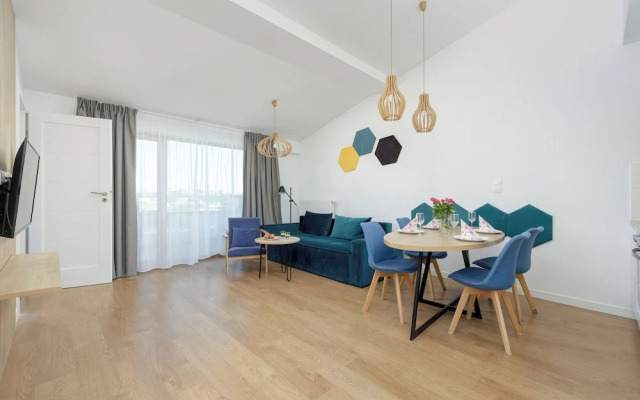 Blue and Yellow Apartment by Renters