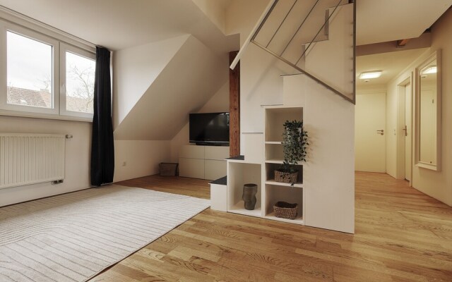 City-Apartment, Balkon & Parkplatz