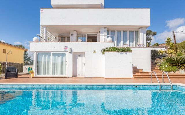 Spacious Holiday Villa With Private Swimming Pool and Various Terraces in Blanes