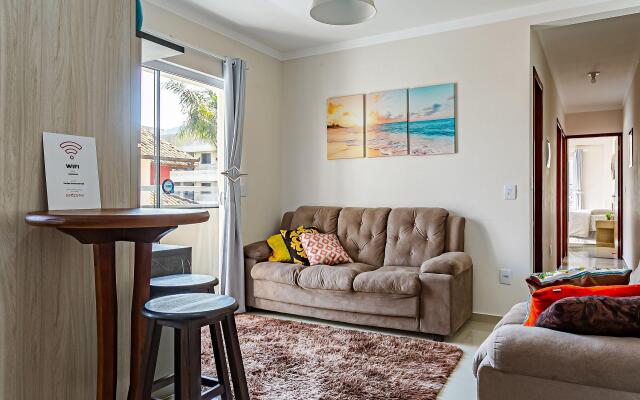 Lindo apto c/ sacada 850m da praia Ingleses RSY204