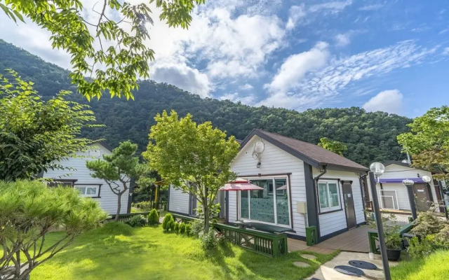 White Pension in Forest