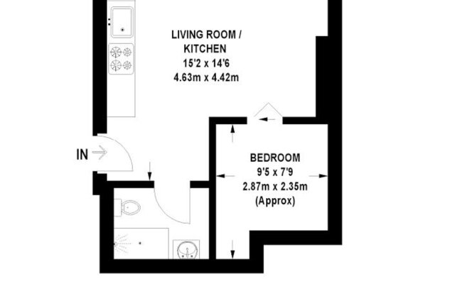 Cosy green 1-bedroom apartment