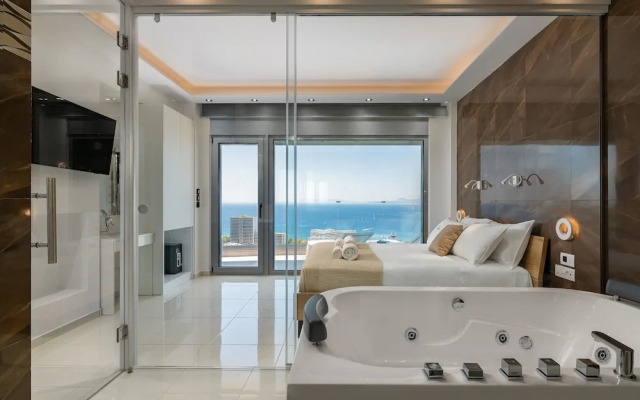 Rhodes Skyline Suite With In Door Jacuzzi Sea View