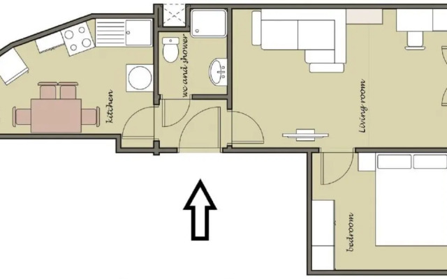 An apartment for 2-4 friends.