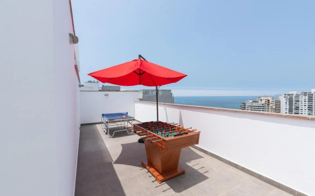 Ocean View Penthouse With Jacuzzi BBQ Game Room