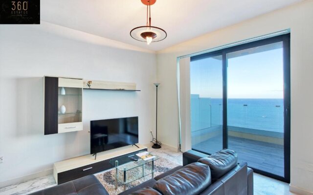 Seafront 3BR APT in Tower RD Sliema opposite Beach by 360 Estates