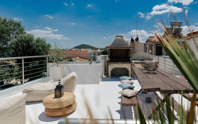 Sea View Studio With a Barbecue Area on the Terrace of the Building a Smart TV