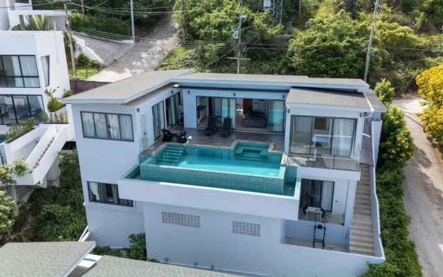 Seaview Hillside 3BR Infinity Pool V254