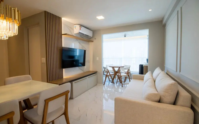 Apto Confort vel com Wi-fi e Churrasqueira