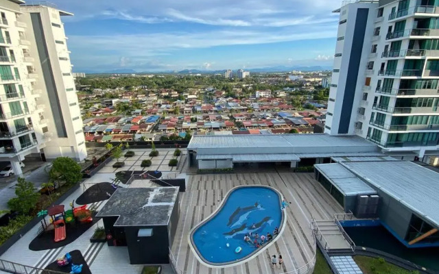 #1.3 Cozy 7Pax Large Beds 2B1R Vivacity Kuching Jazz Suites