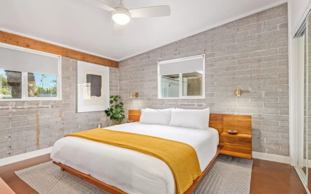 Northview Mid-century Escape Pool Firepit Bocce