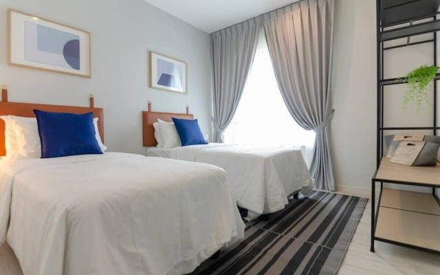 A Comfy & Bright 2BR Suasana Suite 6, Free Parking – Guest Rooms – Johor Bahru