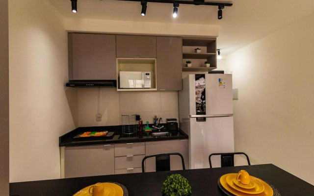 Flat Moderno com Academia e Wi-fi no Tatuap