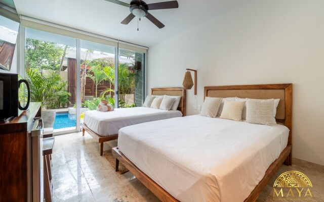 NHOA 107A Lux 2BR Condo Pool access in Aldea Zama