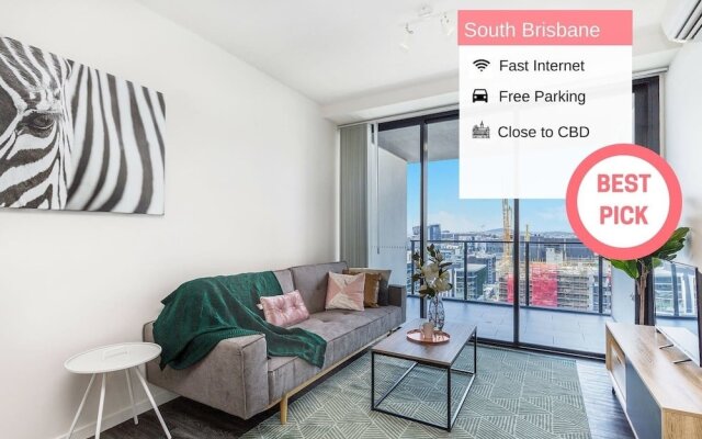 South Brisbane Funky 1 BED Parking Qsb027-18