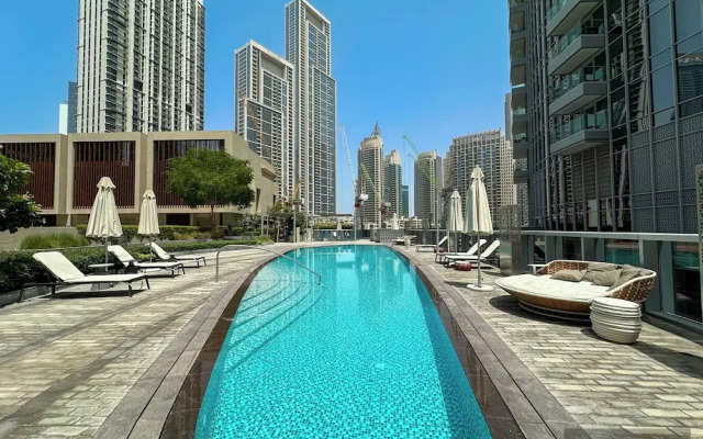 WelHome - Luxury Apartment Facing Burj Khalifa With Terrace