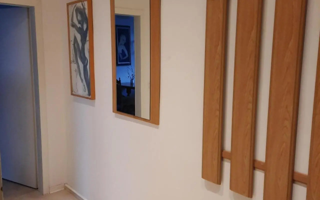 Kunstoase am blauen Haus