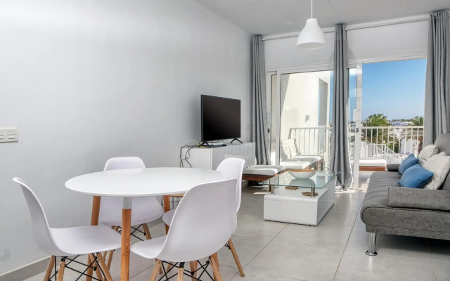 Sunset view modern private poolside apartment