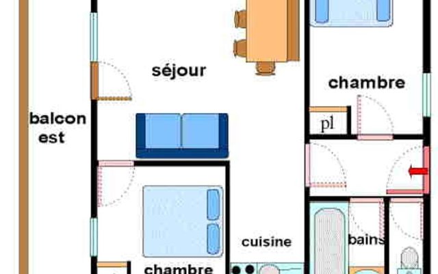 Appartement Lanslebourg-Mont-Cenis, 3 pièces, 6 personnes - FR-1-508-97