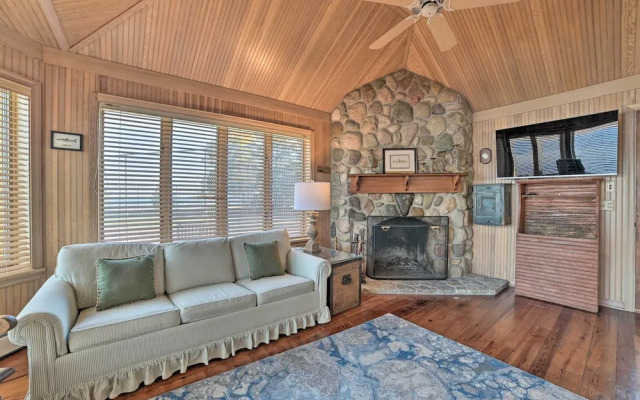 Tennis Court & 500' of Waterfront: Suttons Bay Gem