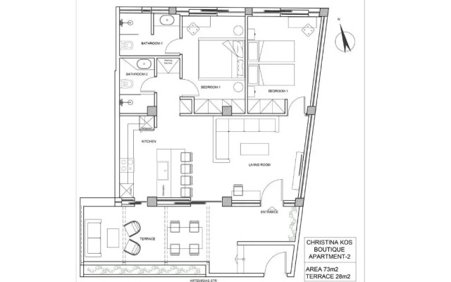 Christina Kos boutique apartment