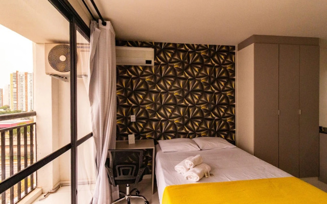 Flat Moderno com Academia e Wi-fi no Tatuap