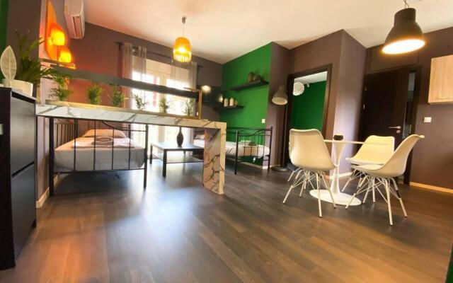 Green apartment with view