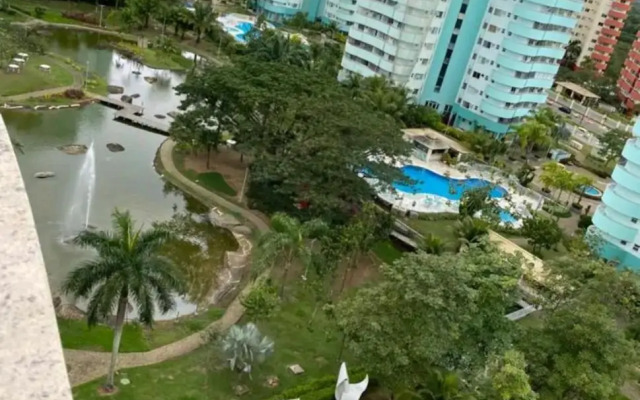 Mountain, lake and pool view apartment