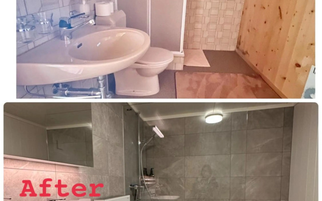 Budget room mountain view ground floor of Chalet Solaria