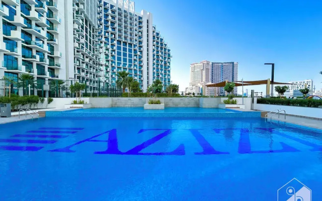 Cozy 1BR With Balcony & Views in Azizi Fawad