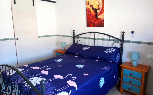 On the sandy uncrowded beach of Los Urrutias