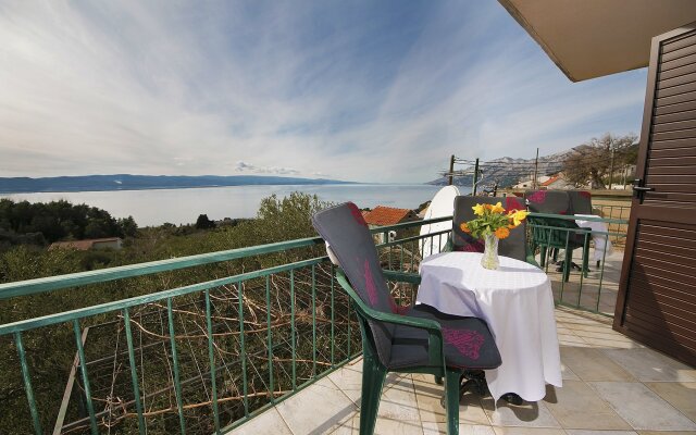 Apartment Panorama - terrace with sea view: A1 Brela, Riviera Makarska