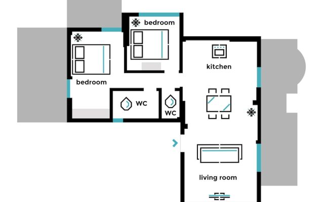 UPSTREET Superb & Comfy 2 BD Apt-Marousi