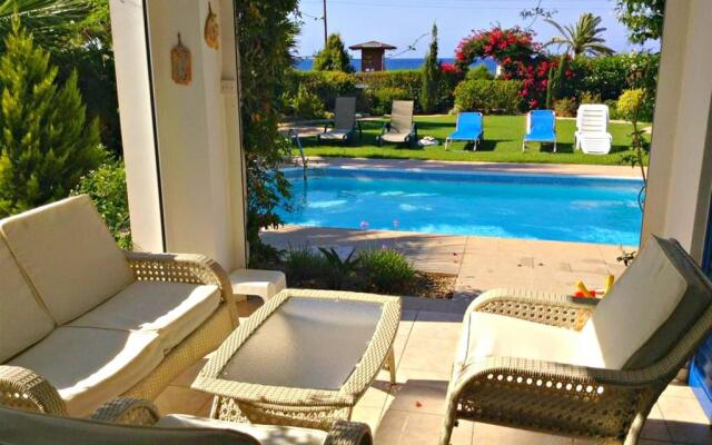Latchi Beach Front Villa - Private Heated Pool - Amazing Uninterrupted Sea Views