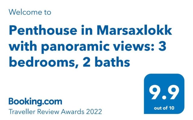 Penthouse in Marsaxlokk with panoramic views: 3 bedrooms, 2 baths