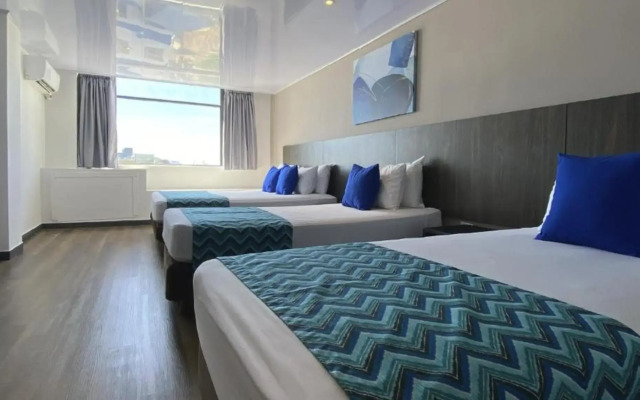 Hotel On Vacation Blue Tone